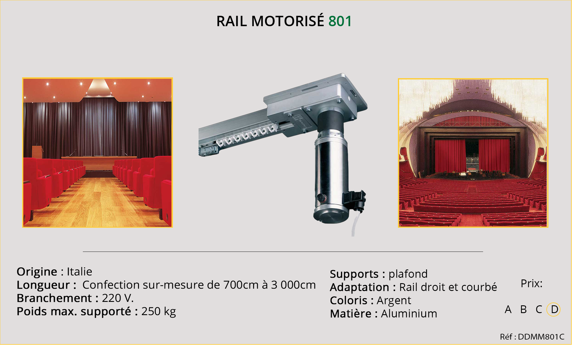 Rail motorisé Mottura - 801