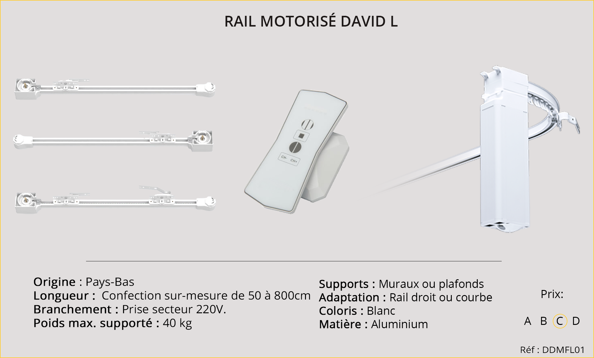 Rails motorisés DAVID-L-