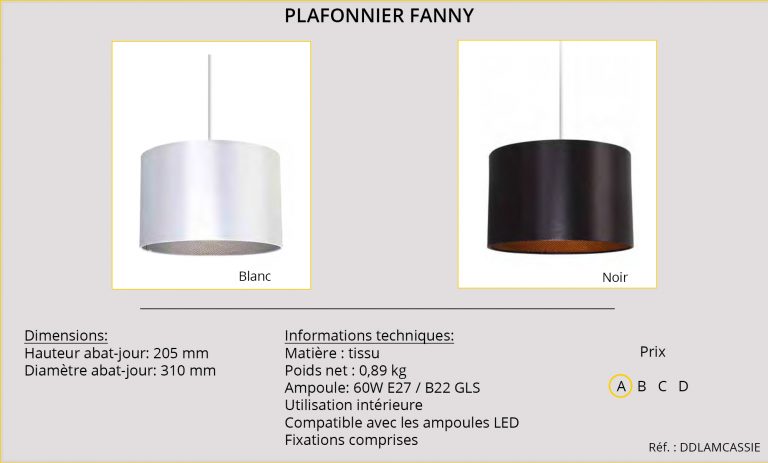 Plafonnier Fanny