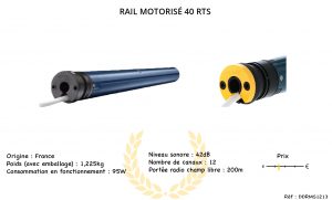 Rail motorisé Somfy 40 RTS
