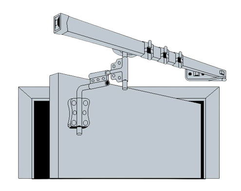 Rail de rideaux montables sur une porte