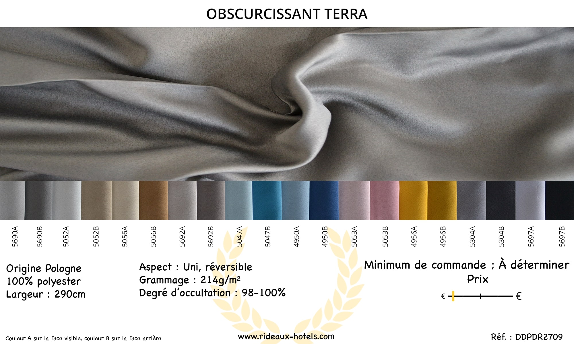 Rideau obscurcissant pour hôtels Terra